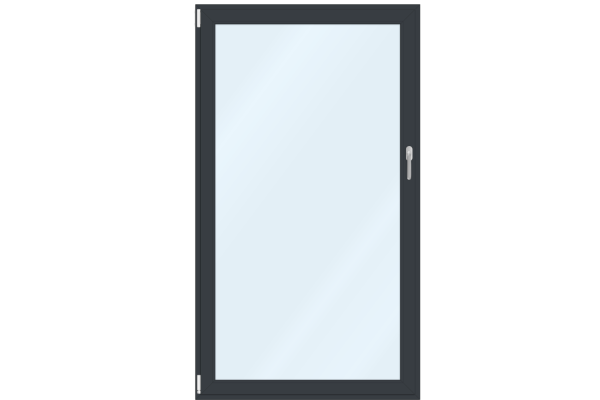 Alu-clad wooden French-door anthracite