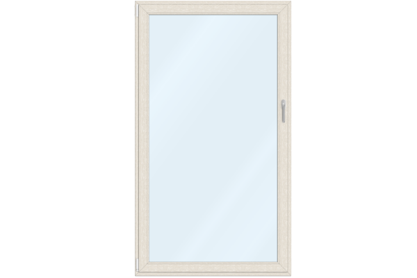 uPVC French-door wood-texture beige