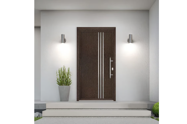 uPVC front door mahagony