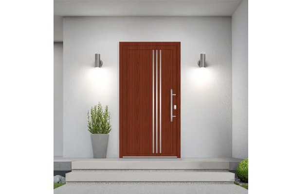 uPVC front door walnut