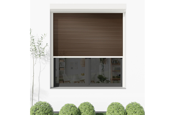 Roller shutters chocolate brown