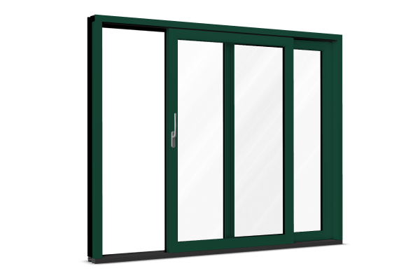 Aluminium patio door moss green