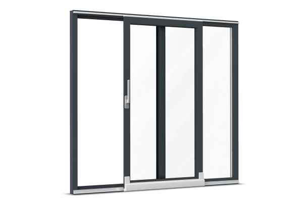 Alu-clad uPVC tilt-and-slide door anthracite