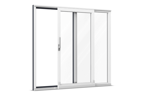 Alu-clad uPVC tilt-and-slide door white