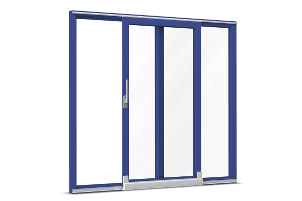 uPVC Parallel tilt-and-slide door blue