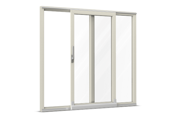 uPVC Parallel tilt-and-slide door wood-texture beige