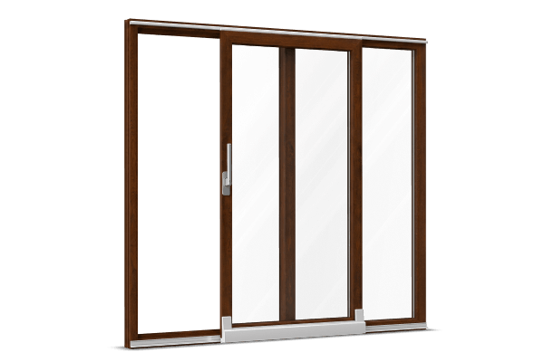 uPVC Parallel tilt-and-slide door walnut