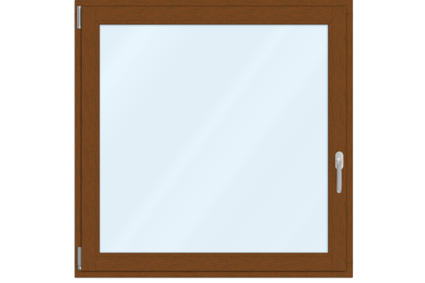 Aluminium-clad wood window oak