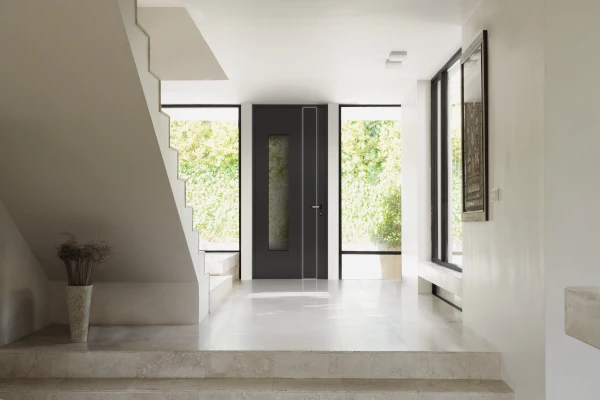 Aluminium front door interior