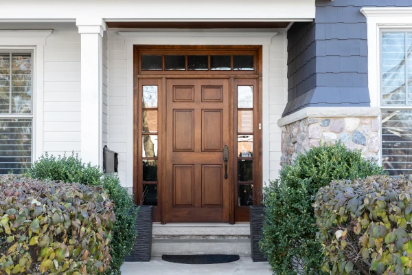Wooden front door