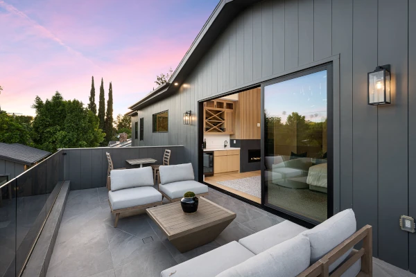 Black tilt-and-slide doors