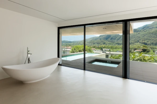 Aluminium-clad uPVC sliding doors