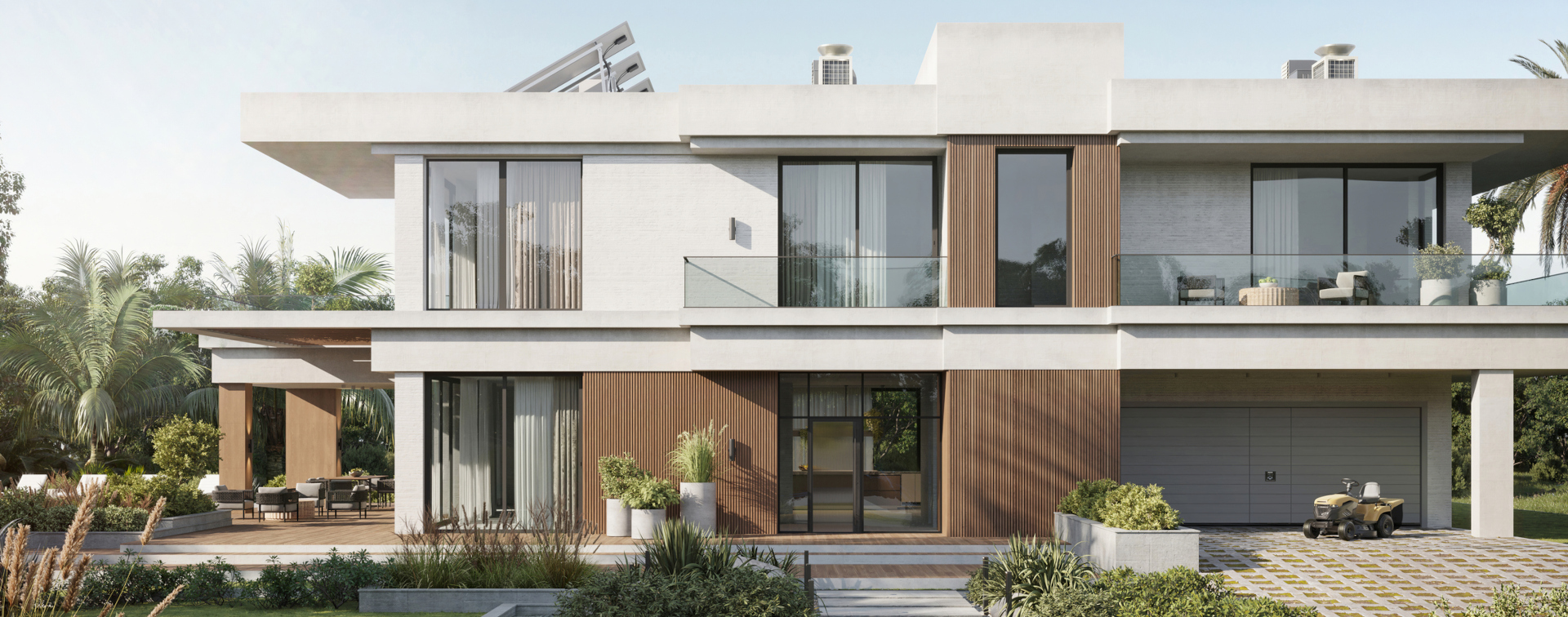 Villa with aluminium doors