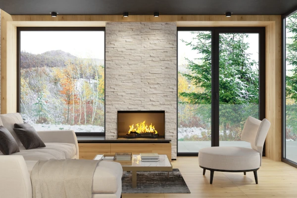 Large aluminium-clad uPVC windows