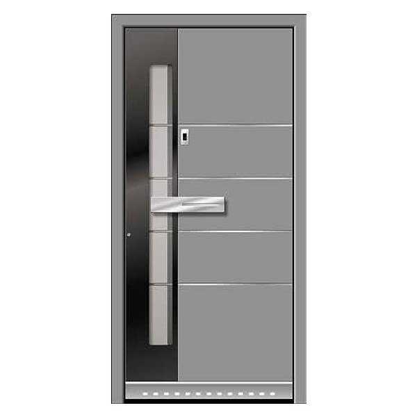 Aluminium Front Doors In Beautiful Modern Designs Neuffer Contemporary Design Aluminium Front Door With Fingerprint Technology