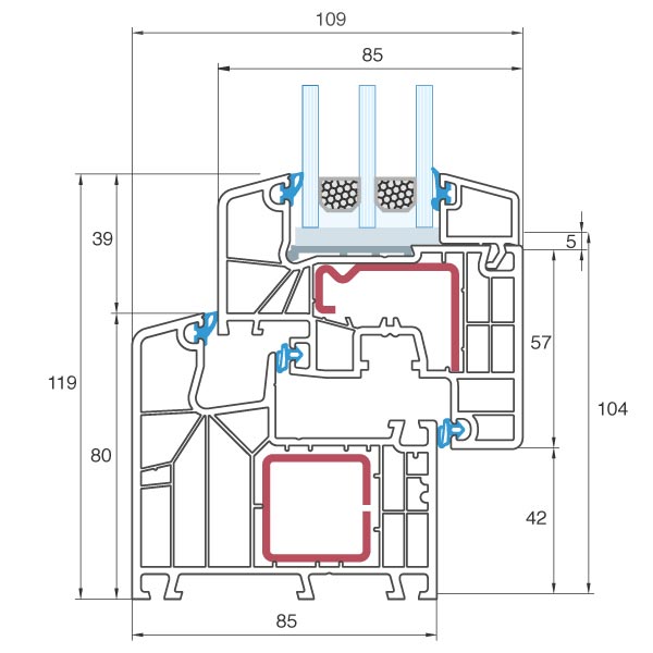 Ideal 8000s recessed - Detailed View
