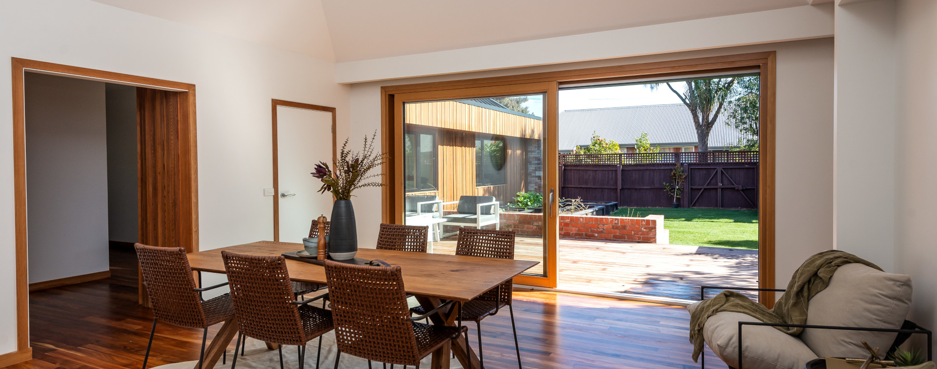 Aluclad wood patio doors